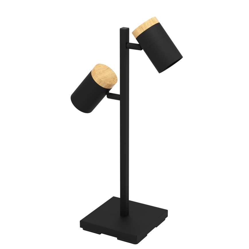 Eglo - LED stona lampa 2xGU10/4,5W/230V 3000K crna/smeđa