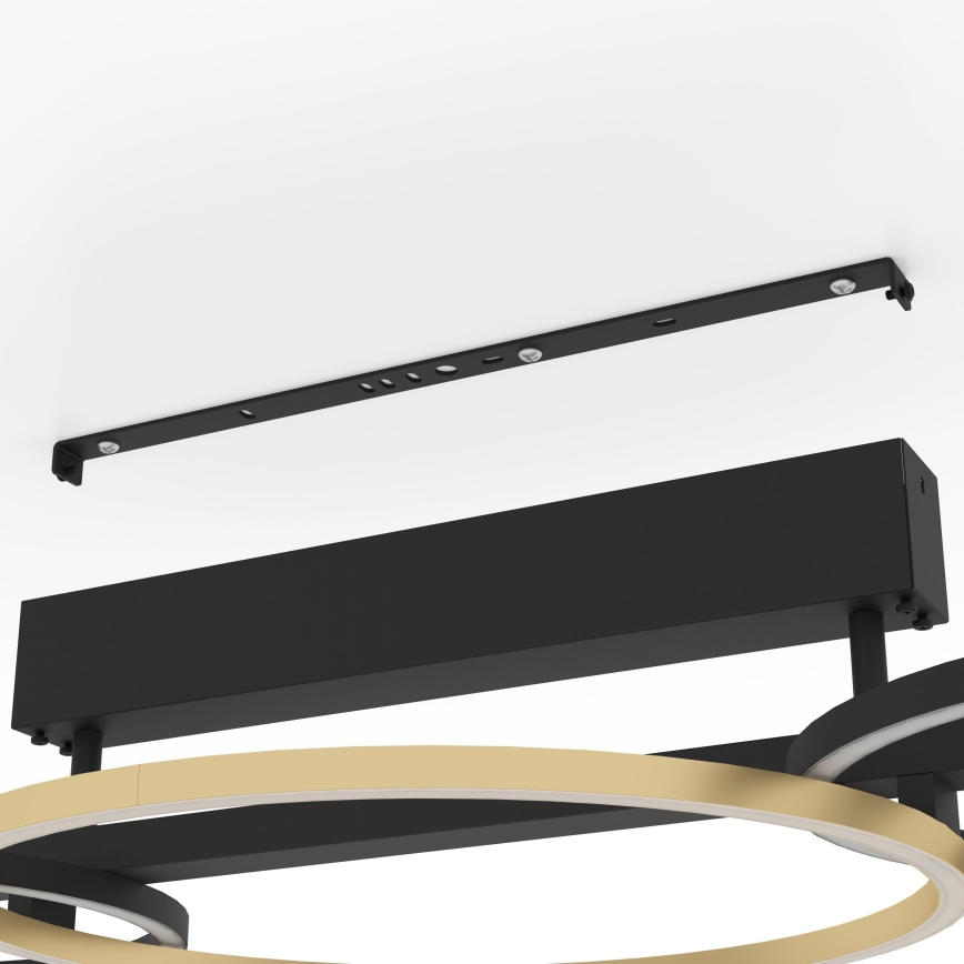 Eglo - LED prigušiva prislonjena plafonska svetiljka 2xLED/12,5W/230V + LED/15,5W 3000K crna