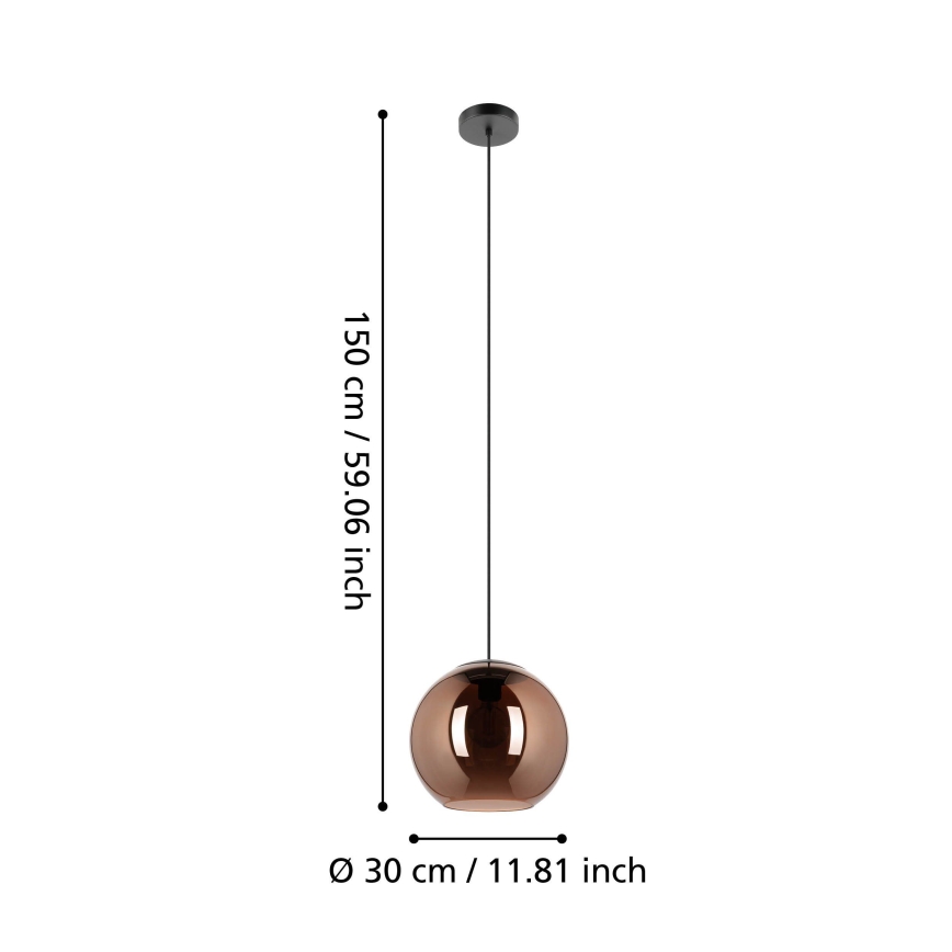 Eglo - Luster na sajli 1xE27/40W/230V bakarni