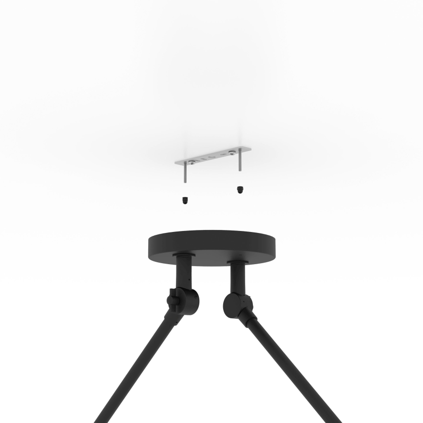 Eglo - Luster na šipci 2xE27/40W/230V crni