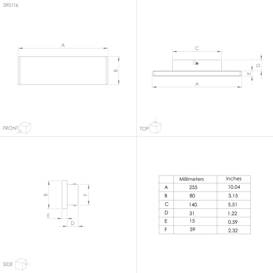 Eglo - LED zidno svetlo 2xLED/5,4W/230V 3000K crno