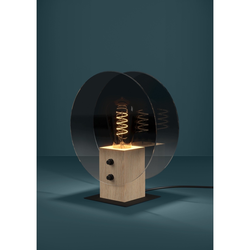 Eglo - Luster na sajli 1xE27/40W/230V zadimljeno