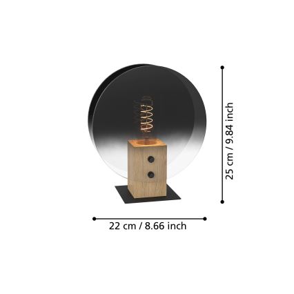 Eglo - Luster na sajli 1xE27/40W/230V zadimljeno