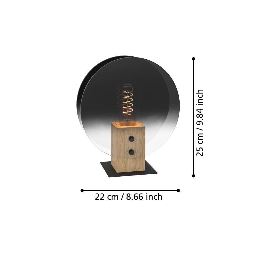 Eglo - Luster na sajli 1xE27/40W/230V zadimljeno