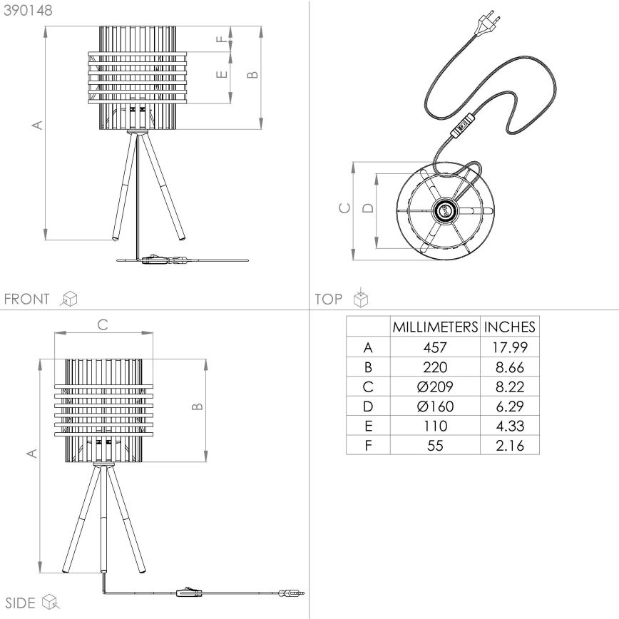Eglo - Podna lampa 1xE27/40W/230V krem boje