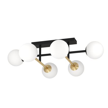 Eglo - Plafonski luster 6xE14/40W/230V zlatna/crna