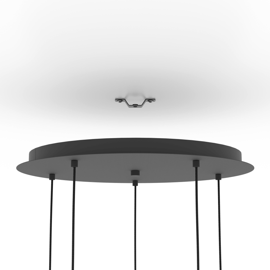 Eglo - Luster na sajli 5xE27/40W/230V crna/zlatna