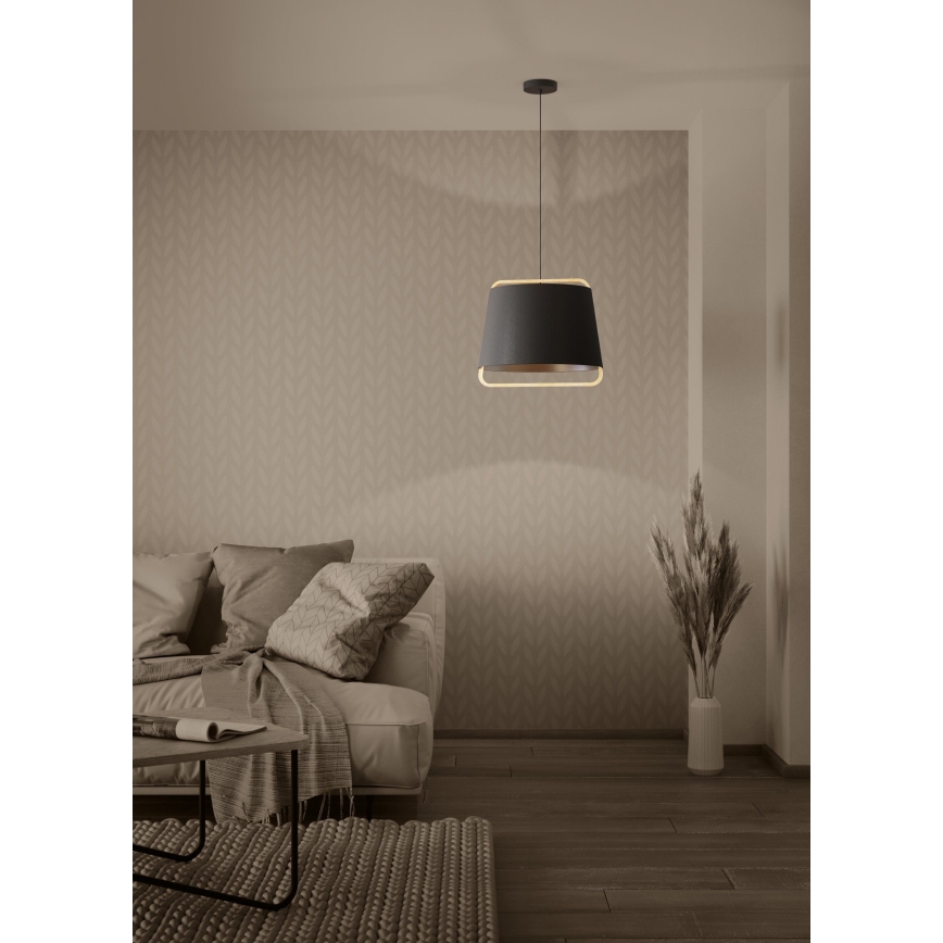 Eglo - Luster na sajli 1xE27/40W/230V crna