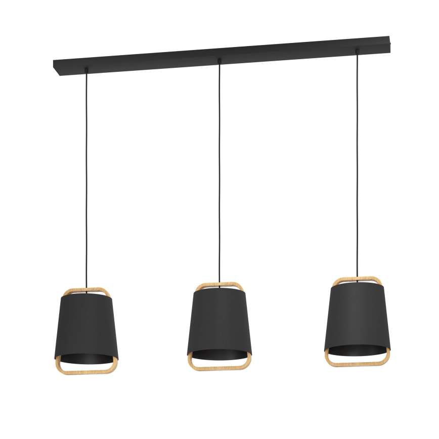 Eglo - Luster na kablu 3xE27/40W/230V crna