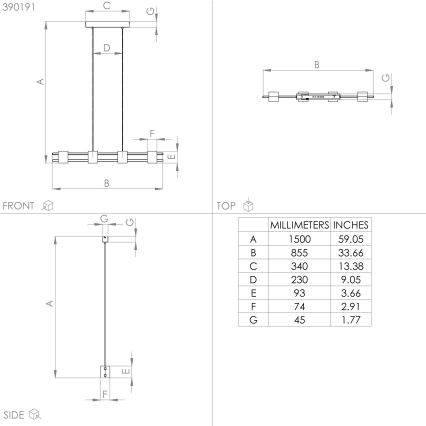 Eglo - Luster na sajli 4xE27/40W/230V crna/braon