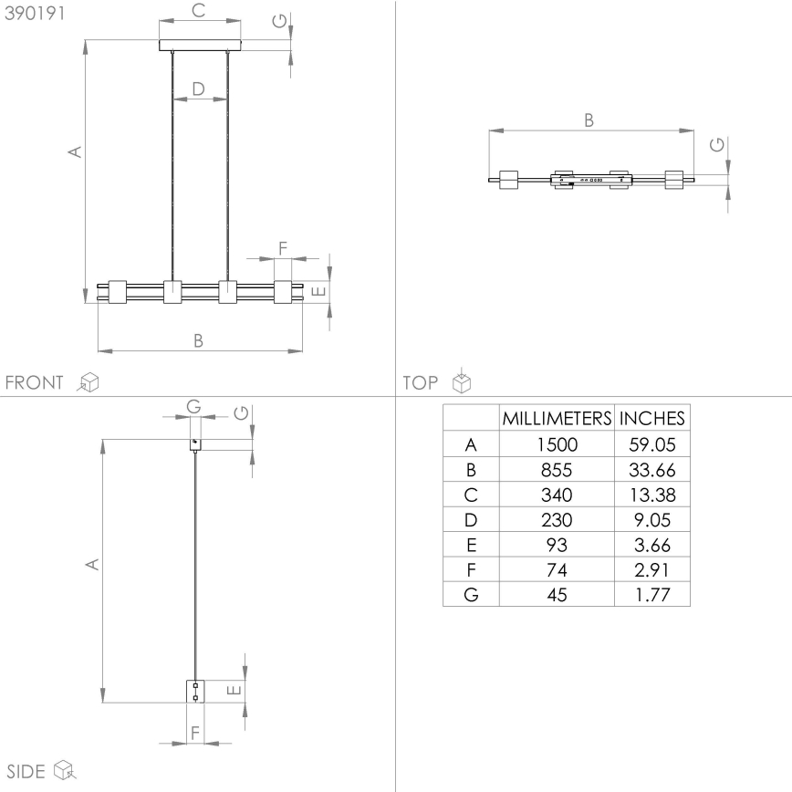 Eglo - Luster na sajli 4xE27/40W/230V crna/braon