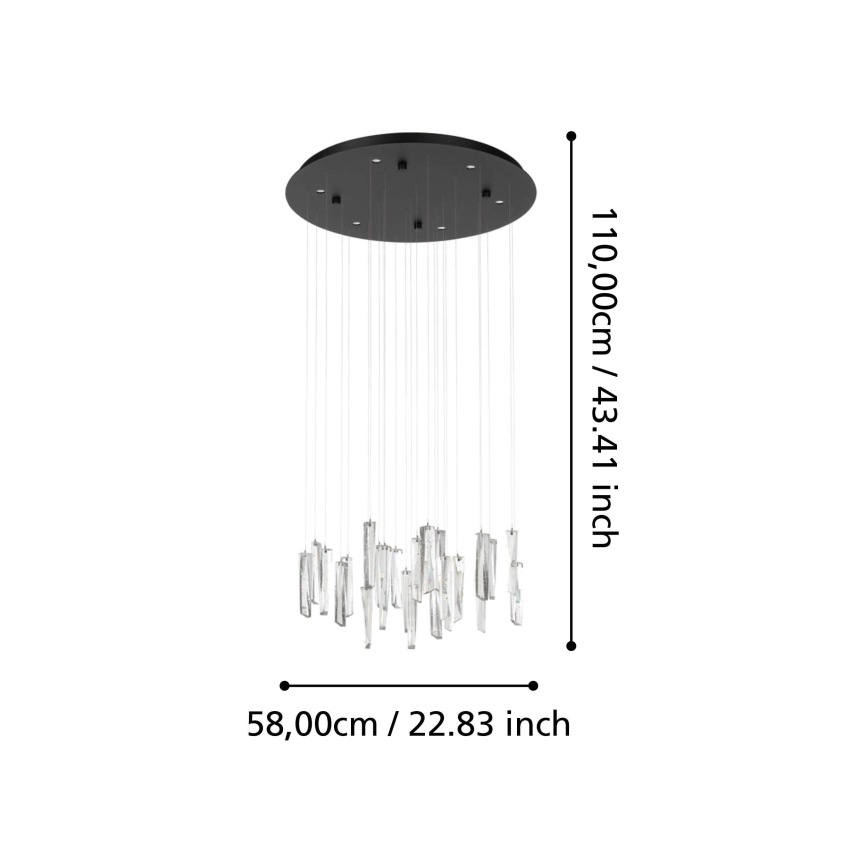 Eglo - LED prigušiva luster na sajli 6xLED/4,2W/230V 3000K proziran