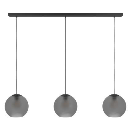 Eglo - Luster na sajli 3xE27/40W/230V dimljeno staklo