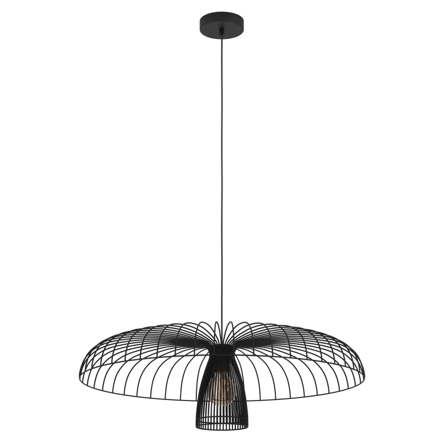 Eglo - Luster na sajli 1xE27/60W/230V prečnik 77 cm crna