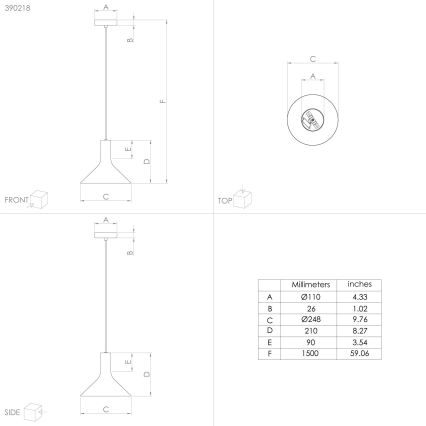 Eglo - Luster na sajli 1xE27/28W/230V, crne boje