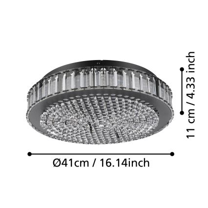 Eglo - LED prigušiva plafonska svetiljka LED/23,5W/230V 4000K crna