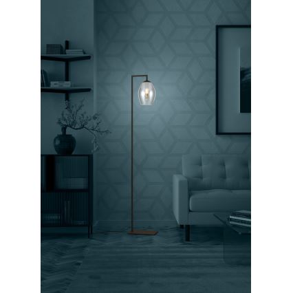 Eglo - Podna lampa 1xE27/40W/230V dimljena