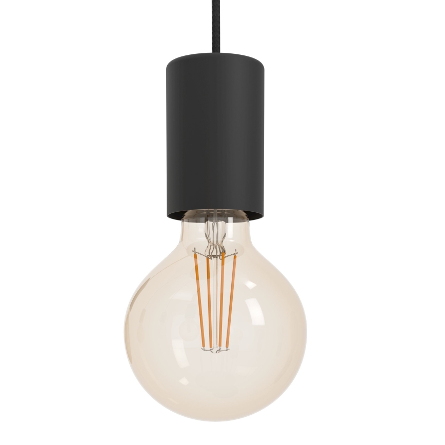 Eglo - Crni luster na sajli 5xE27/40W/230V