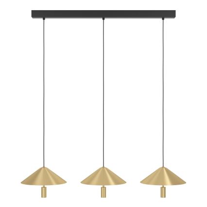 Eglo - LED prigušiva viseći luster na sajli 3xLED/12W/230V 3000K zlatna