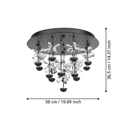 Eglo - LED stropno svetlo (prigušiva) LED/27W/230V 3000K crna