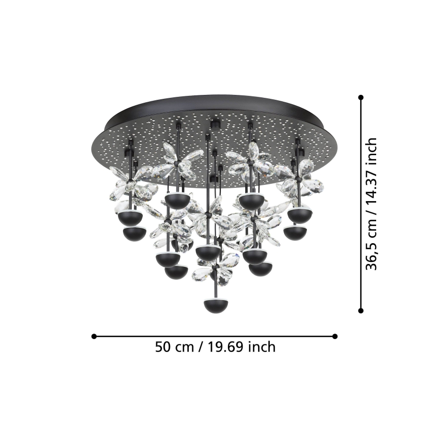Eglo - LED stropno svetlo (prigušiva) LED/27W/230V 3000K crna