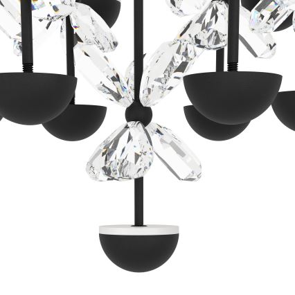 Eglo - LED prigušiva viseći luster na sajli LED/27W/230V 3000K crna