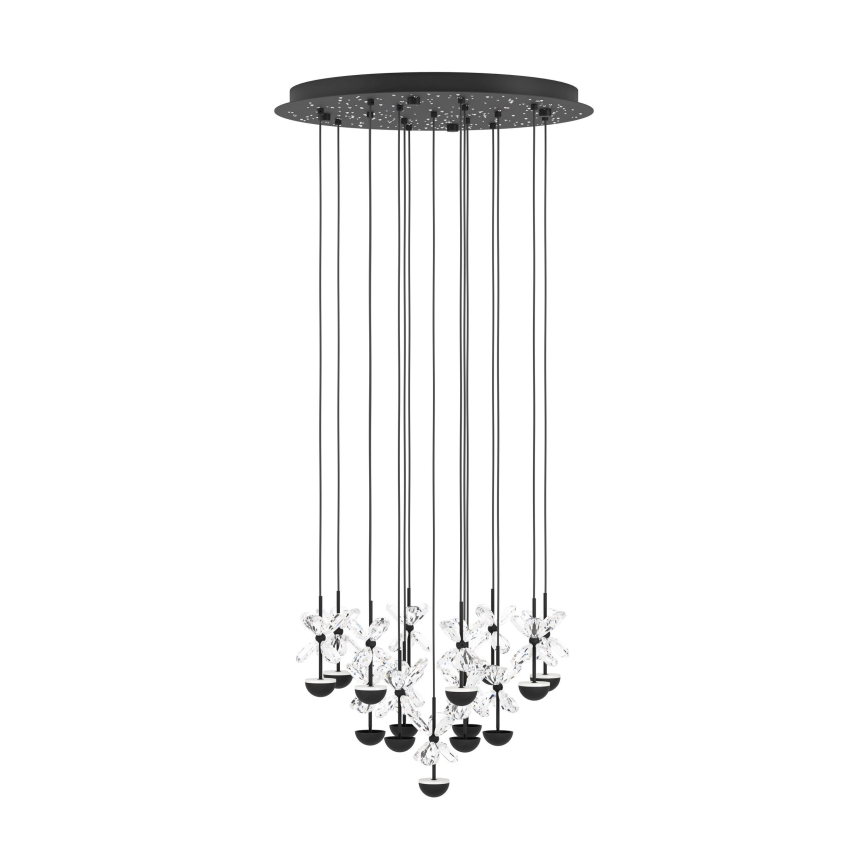 Eglo - LED prigušiva viseći luster na sajli LED/27W/230V 3000K crna