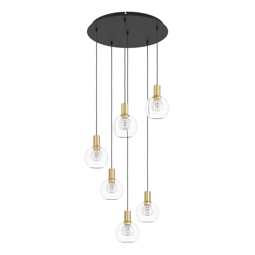 Eglo 390279 - LED prigušiva luster na sajli 6xLED/5,4W/230V 3000K prečnik 54 cm zlatni