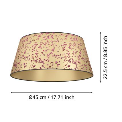 Eglo - Plafonska svetiljka 1xE27/25W/230V zlatna/ružičasta