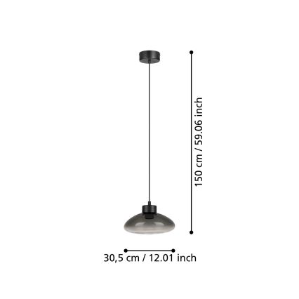 Eglo - prigušiva viseći luster na sajli LED/5,4W/230V 2700K dimna
