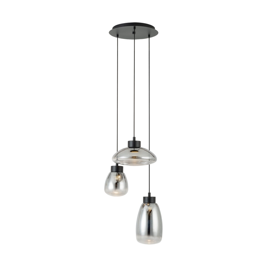 Eglo - LED prigušiva luster na sajli 3xLED/5,4W/230V 2700K zadimljena