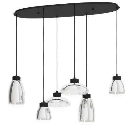 Eglo - LED prigušiva luster na sajli 6xLED/5,4W/230V 2700K zadimljena