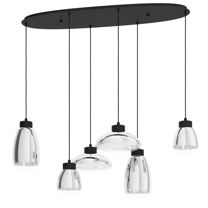 Eglo - LED prigušiva luster na sajli 6xLED/5,4W/230V 2700K zadimljena