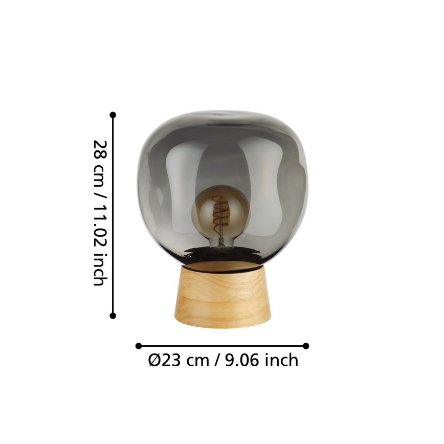 Eglo - Stona lampa 1xE27/40W/230V dimljena