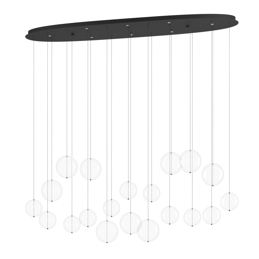 Eglo - LED luster na sajli, prigušiva, 8xLED/4,2W/230V, 3000K, sa prozirnim staklom