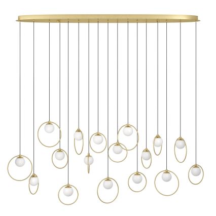 Eglo - LED prigušiva luster na sajli 17xLED/3W/230V 3000K zlatna