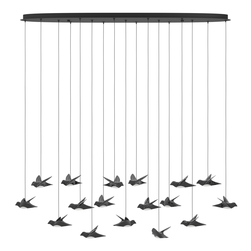 Eglo - LED prigušiva luster na kablu 17xLED/3W/230V 3000K crna