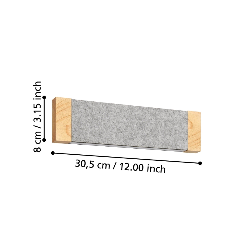 Eglo - LED zidna lampa 2xLED/5,4W/230V 3000K braon/siva