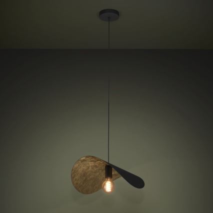Eglo - Luster na sajli 1xE27/40W/230V 53 cm crna/zlatna