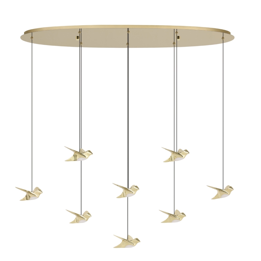 Eglo - LED prigušiva luster na sajli 8xLED/4,2W/230V 3000K zlatna