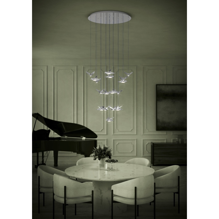 Eglo - LED prigušiva luster na sajli 17xLED/3W/230V 3000K sjajni hrom
