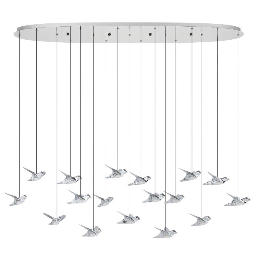 Eglo - LED prigušiva luster na sajli 17xLED/3W/230V 3000K sjajni hrom