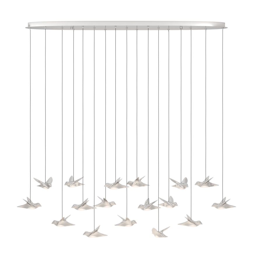 Eglo - LED prigušiva luster na sajli 17xLED/3W/230V 3000K sjajni hrom