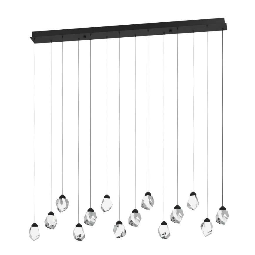 Eglo - LED prigušiva luster na sajli 14xLED/3W/230V 3000K crna/prozirna