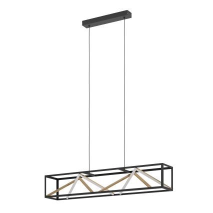 Eglo - LED prigušiva luster na sajli LED/46W/230V 2700-6500K crna/zlatna + daljinski upravljač
