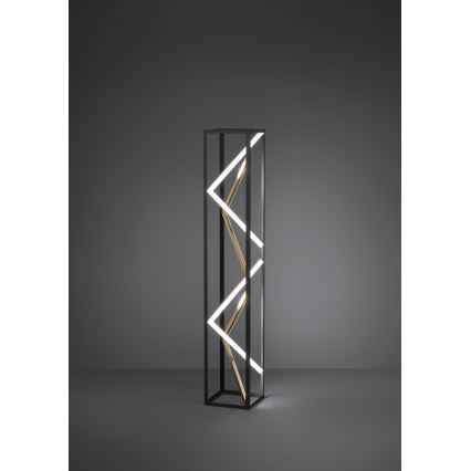 Eglo - prigušiva LED podna lampa LED/23W/230V 2700-6500K crna/zlatna + daljinski upravljač