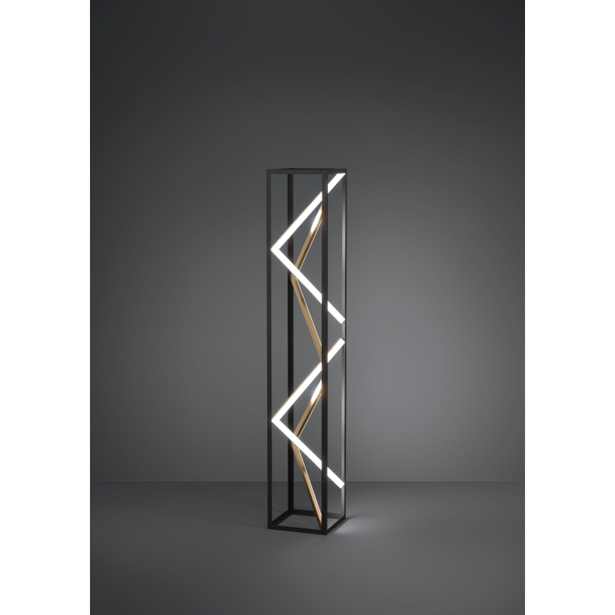 Eglo - prigušiva LED podna lampa LED/23W/230V 2700-6500K crna/zlatna + daljinski upravljač