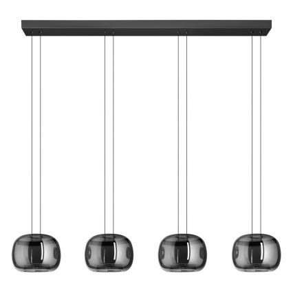 Eglo - LED prigušiva luster na sajli 4xLED/5,8W/230V crna/zadimljeno