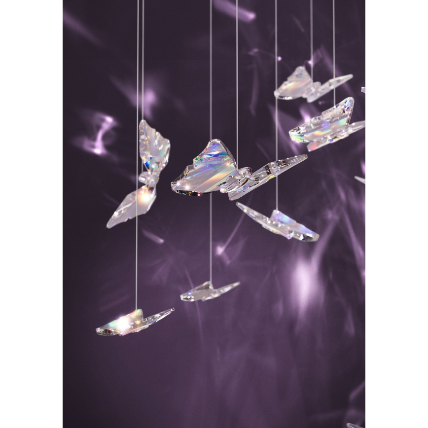 Eglo - LED prigušiva luster na sajli 6xLED/4,2W/230V crna/prozirna