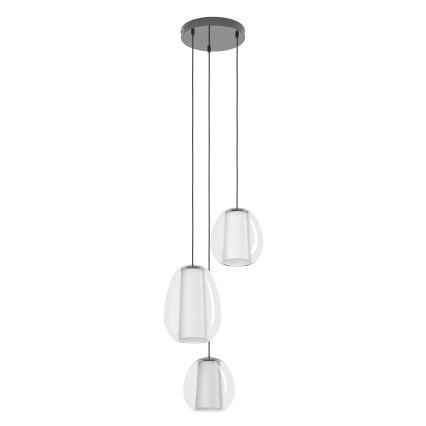 Eglo - LED prigušiva luster na sajli LED/7W/230V + 2xLED/5,5W + 3xLED/1,6W 2200-6500K crni hrom